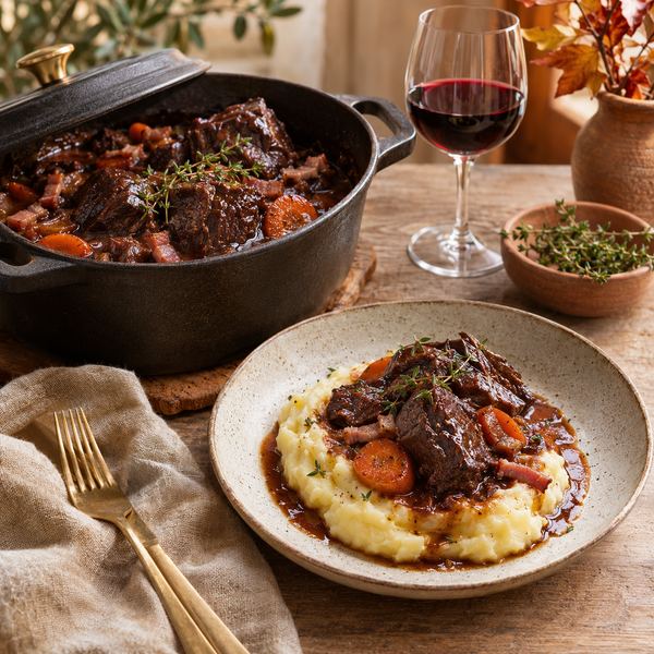 Joues de bœuf braisées au vin rouge : la recette fondante