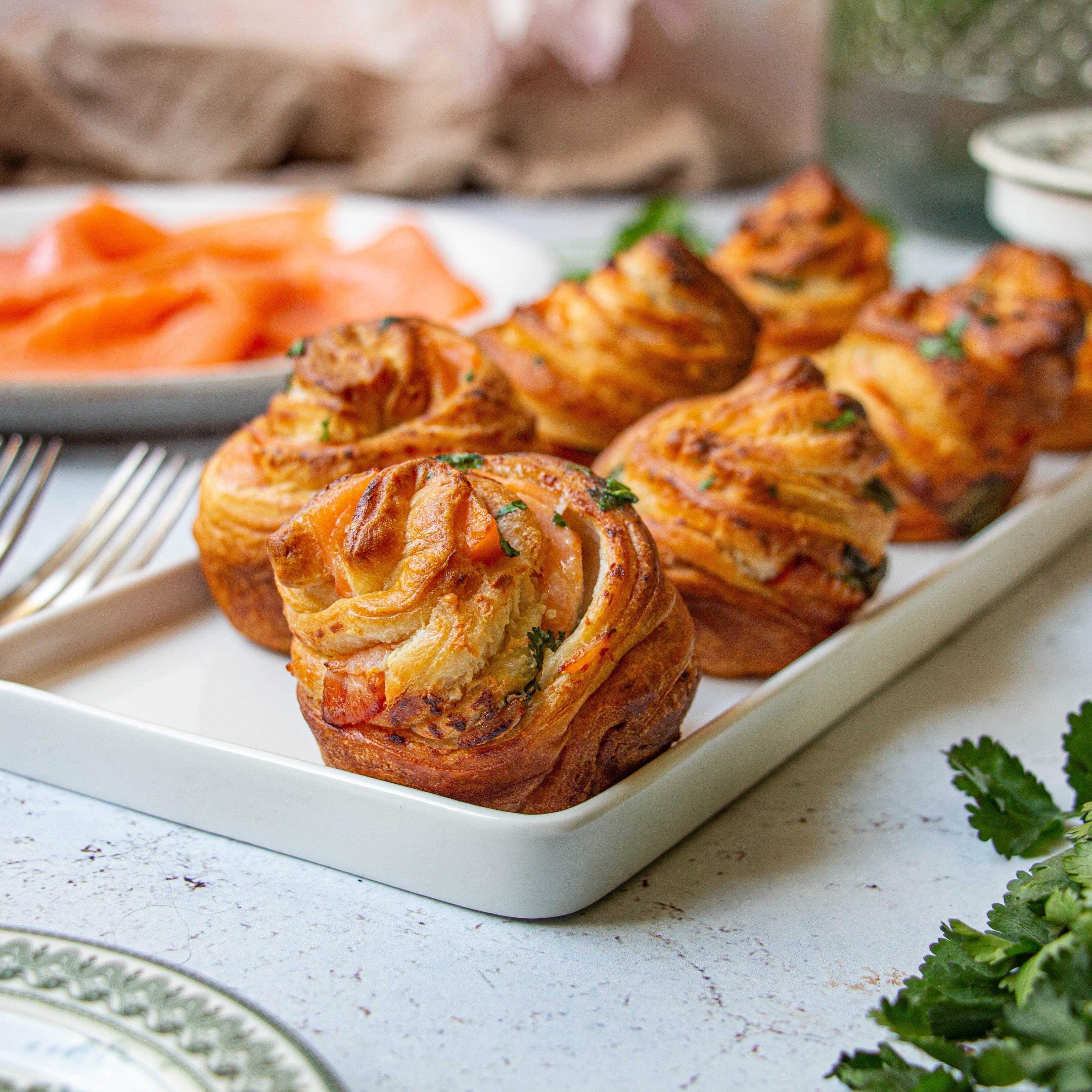 Cruffins au saumon fumé
