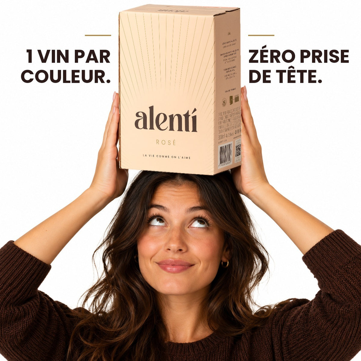 Cubi de vin rosé Alentí – coffret – photo 2