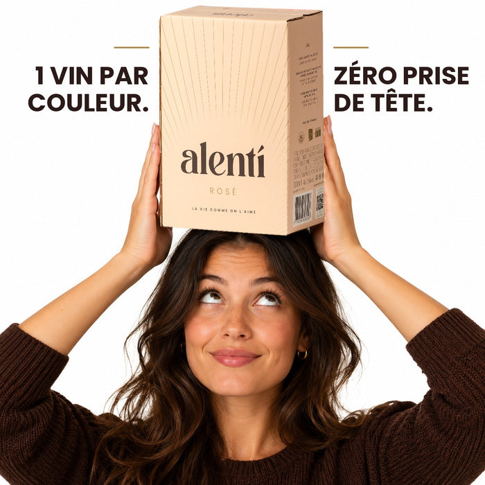 Cubi de vin rosé Alentí – coffret – photo 2
