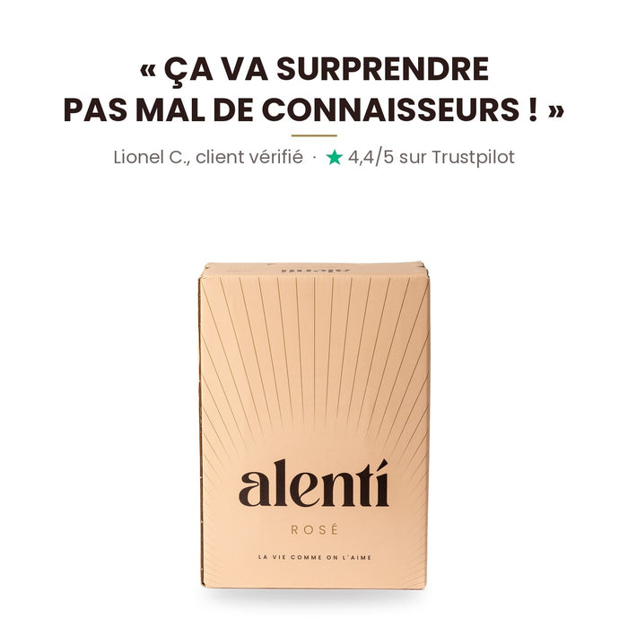 Cubi de vin rosé Alentí – coffret – photo 7